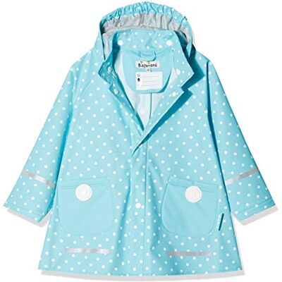 Playshoes Unisex barn regnjacka vind och vattentät regnrock regnkläder, turkos prickar, 86 cm Playshoes Unisex barn regnjacka vind och vattentät regnrock regnkläder, turkos prickar, 86 cm