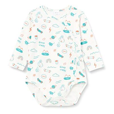 Pinokio Bodysuits Long Sleeve Buttoned Underkläder Unisex Baby, Ecru Print Orange Flip, 56 Pinokio Bodysuits Long Sleeve Buttoned Underkläder Unisex Baby, Ecru Print Orange Flip, 56