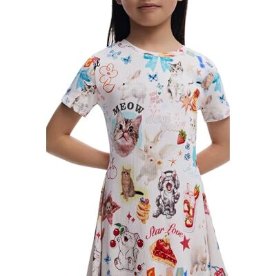 Desigual Klänning för flickor, Vit, 6 år Desigual Klänning för flickor, Vit, 6 år
