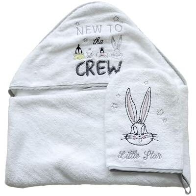 LOONEY TUNES Broderad handske, frottéhandduk 100% bomull för spädbarn för barn present till flickor och pojkar tillbehör för födelse komfort Warner Bros-produkt LOONEY TUNES Broderad handske, frottéhandduk 100% bomull för spädbarn för barn present till flickor och pojkar tillbehör för födelse komfort Warner Bros-produkt