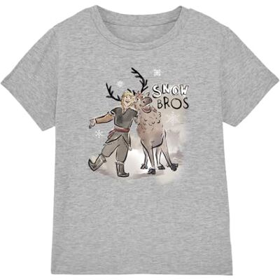 Disney Frozen Snow Bros med Kristoff och Sven unisex barn t-shirt, atletisk ljung, 7-8 år, Atletisk Heather, 7-8 År Disney Frozen Snow Bros med Kristoff och Sven unisex barn t-shirt, atletisk ljung, 7-8 år, Atletisk Heather, 7-8 År