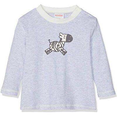 Playshoes Schnizler Tröjtröja för spädbarn Interlock Zebra långärmad tröja, Grå (grå/melange 37), 56 cm Playshoes Schnizler Tröjtröja för spädbarn Interlock Zebra långärmad tröja, Grå (grå/melange 37), 56 cm