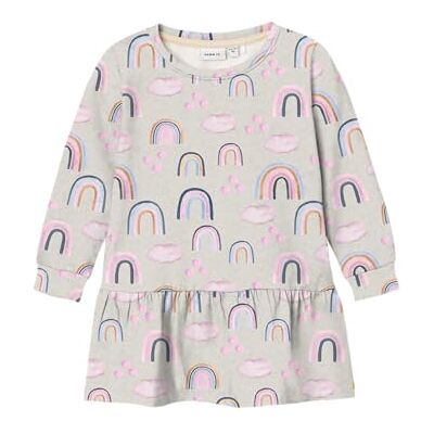 Name it mini flicka Nmfkathy sweat dress unb klänning, Peyote melange, 104 Name it mini flicka Nmfkathy sweat dress unb klänning, Peyote melange, 104