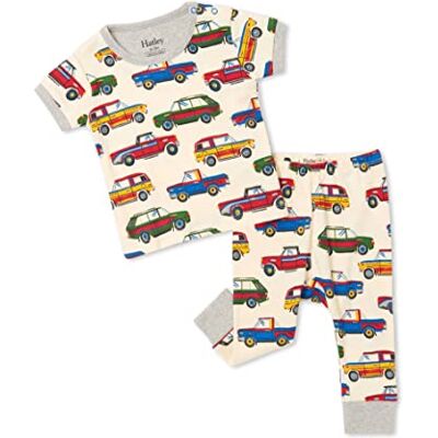 Hatley Baby pojkar ekologisk bomull kortärmad pyjamas set småbarn byxor, Vintage bilar, 12-18 månader Hatley Baby pojkar ekologisk bomull kortärmad pyjamas set småbarn byxor, Vintage bilar, 12-18 månader