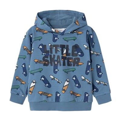 NAME IT Pojkar Nmmkuno Sweat Wh Unb huvtröja, Koronettblå, 110 NAME IT Pojkar Nmmkuno Sweat Wh Unb huvtröja, Koronettblå, 110
