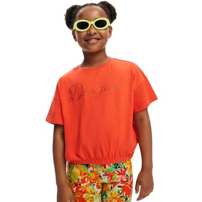 Desigual TS_Sky T-shirt för flickor och flickor, Röd, 12 anni Desigual TS_Sky T-shirt för flickor och flickor, Röd, 12 anni