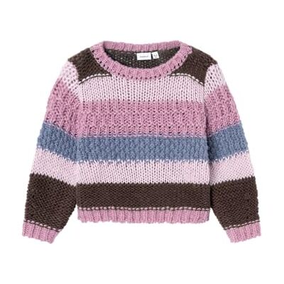 NAME IT Namn IT Girl stickad tröja långärmad, mauve orchid, 104 NAME IT Namn IT Girl stickad tröja långärmad, mauve orchid, 104