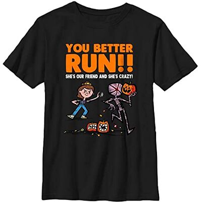 Stranger Things Unisex barn Crazy Friend kortärmad T-shirt, svart, en storlek, svart, one size Stranger Things Unisex barn Crazy Friend kortärmad T-shirt, svart, en storlek, svart, one size