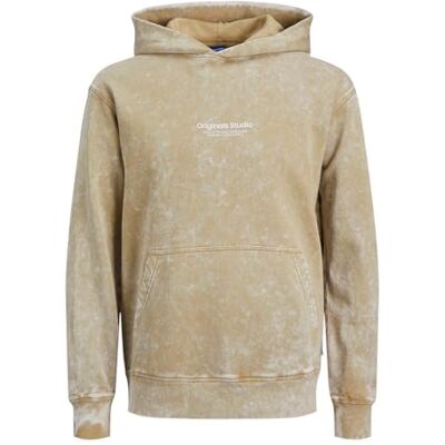 JACK & JONES Jorvesterbro Wash Sweat Hood Aw Jnr, Humus, 152 JACK & JONES Jorvesterbro Wash Sweat Hood Aw Jnr, Humus, 152