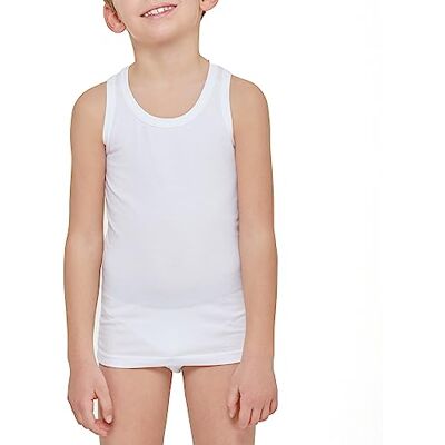 POMPEA Undertröja Boy Ärmlös tröja Barn och tonåringar, Vit, 10-11 anni POMPEA Undertröja Boy Ärmlös tröja Barn och tonåringar, Vit, 10-11 anni