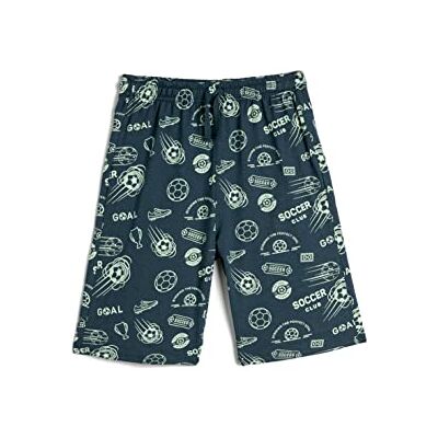 Koton Boys's Drawstring tryckta bomullsshorts, Marin design (02c), 4-5 år Koton Boys's Drawstring tryckta bomullsshorts, Marin design (02c), 4-5 år