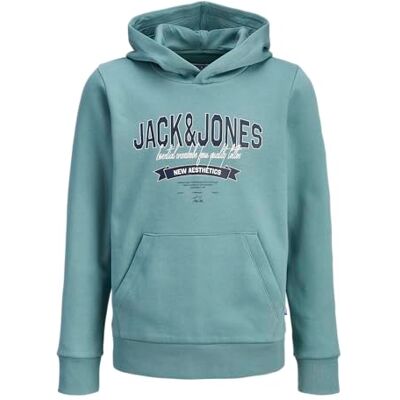 JACK & JONES Jjelogo Sweat Hood 2 Col 25/26 Noos Jnr, Mineralblå, 164 JACK & JONES Jjelogo Sweat Hood 2 Col 25/26 Noos Jnr, Mineralblå, 164