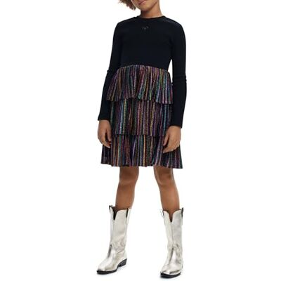 Desigual Jane-klänning för flickor, svart, 6 år Desigual Jane-klänning för flickor, svart, 6 år