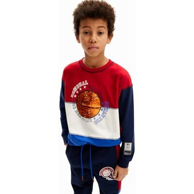 Desigual Pojkar Pojkar stickad T-långärmad tröja, blå, 12 år Desigual Pojkar Pojkar stickad T-långärmad tröja, blå, 12 år