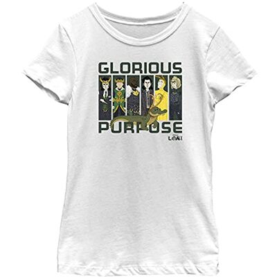 Marvel Loki (TV-show) Variant Team Girl's Solid Crew Tee, Vit, X-Small, Vit, XS Marvel Loki (TV-show) Variant Team Girl's Solid Crew Tee, Vit, X-Small, Vit, XS