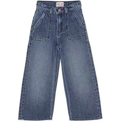 Noppies Kids Girls Denim Prague Wide Leg, Tvättad blå – P147, 116 Noppies Kids Girls Denim Prague Wide Leg, Tvättad blå – P147, 116