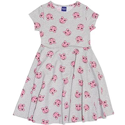 Popgear Piggy Face AOP klänning, flickor, 5-15 år, ljunggrå, officiella varor, Gråmelange, 5-6 År Popgear Piggy Face AOP klänning, flickor, 5-15 år, ljunggrå, officiella varor, Gråmelange, 5-6 År