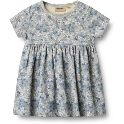 Wheat Våtflicka, jerseyklänning, sommarklänning, S/S Nova GOTS certifierad barnklänning, 9418 blå sommarblommor, 62 Wheat Våtflicka, jerseyklänning, sommarklänning, S/S Nova GOTS certifierad barnklänning, 9418 blå sommarblommor, 62