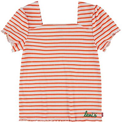 Levi's Kids Flicka Lvg ss ribbad baby t-shirt, Het korall, 12 År Levi's Kids Flicka Lvg ss ribbad baby t-shirt, Het korall, 12 År