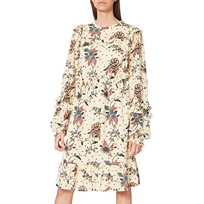 Scotch & Soda Dam tryckt ruffle klänning, Combo F 0222, M Scotch & Soda Dam tryckt ruffle klänning, Combo F 0222, M