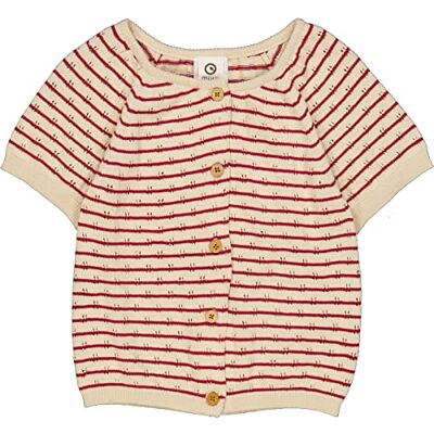 müsli av grön bomull flicka stickad randig S/S kofta tröja, Berry Red, 116 müsli av grön bomull flicka stickad randig S/S kofta tröja, Berry Red, 116