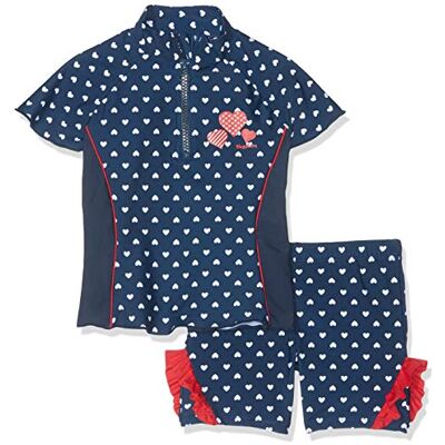 Playshoes unisex barn zweiteilig Schwimmshirt Badeshorts Badebekleidung UV-Schutz Bade-Set Herzchen, Blå (Marine 11), 74-80 Playshoes unisex barn zweiteilig Schwimmshirt Badeshorts Badebekleidung UV-Schutz Bade-Set Herzchen, Blå (Marine 11), 74-80
