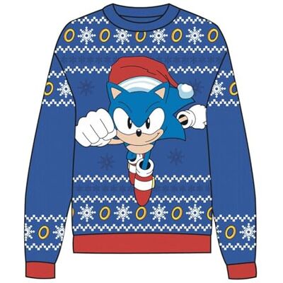CERDÁ LIFE'S LITTLE MOMENTS Sonic julstickad tröja unisex barn, Blå, 10 år CERDÁ LIFE'S LITTLE MOMENTS Sonic julstickad tröja unisex barn, Blå, 10 år