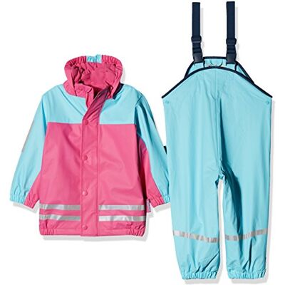 Playshoes Unisex barn regndräkt med fleecefoder varm vattentät lera dräkt regnkläder, Turkos, 86 Playshoes Unisex barn regndräkt med fleecefoder varm vattentät lera dräkt regnkläder, Turkos, 86