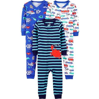 Simple Joys by Carter's Simple Joys av Carter's Baby-Boys 3-pack Snug Fit fotlös bomullspyjamas-set, Krabba/havsvarelser/bilar, 18 månader Simple Joys by Carter's Simple Joys av Carter's Baby-Boys 3-pack Snug Fit fotlös bomullspyjamas-set, Krabba/havsvarelser/bilar, 18 månader