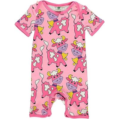 Småfolk bebisar flickor Summer Body Suit With Cows spädbarn och småbarn dräkter Småfolk bebisar flickor Summer Body Suit With Cows spädbarn och småbarn dräkter