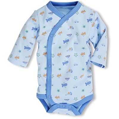 Playshoes Schnizler baby-pojkar lindas runt långärmad allover bodysuit Playshoes Schnizler baby-pojkar lindas runt långärmad allover bodysuit