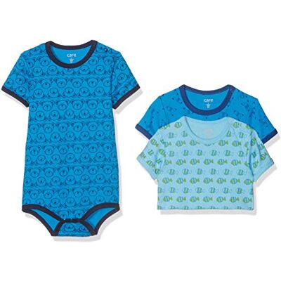 Care Unisex baby bodysuit (3-pack), Blå (755), 62-68 3-6 Monate Care Unisex baby bodysuit (3-pack), Blå (755), 62-68 3-6 Monate