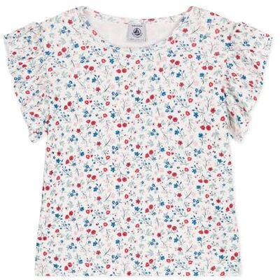 Petit Bateau Kortärmad T-shirt för flickor, Vit/flerfärgad, 3 år Petit Bateau Kortärmad T-shirt för flickor, Vit/flerfärgad, 3 år