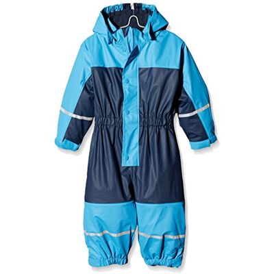 Playshoes Unisex barn regndräkt med fleecefoder varm vattentät lera dräkt regnkläder, marin jumpsuit, 86 Playshoes Unisex barn regndräkt med fleecefoder varm vattentät lera dräkt regnkläder, marin jumpsuit, 86
