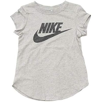NIKE Futura SS T-tröja för flickor, Dk Grey Heather, 4/5 år NIKE Futura SS T-tröja för flickor, Dk Grey Heather, 4/5 år