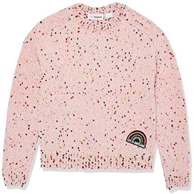 Desigual Girl's JERS_Alaska 3067 Candy PINK pullover tröja, röd, 11/12 Desigual Girl's JERS_Alaska 3067 Candy PINK pullover tröja, röd, 11/12