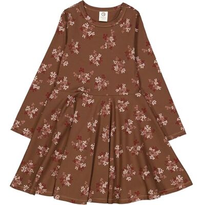 müsli av grön bomull flicka Flora Swing L/S klänning, Bark/Cabernet/Nattingale, 122 müsli av grön bomull flicka Flora Swing L/S klänning, Bark/Cabernet/Nattingale, 122