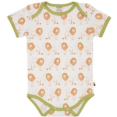 loud + proud Unisex baby kortärmad tryck, GOTS certifierad body, carröd, 62/68, morot, 62/68 cm loud + proud Unisex baby kortärmad tryck, GOTS certifierad body, carröd, 62/68, morot, 62/68 cm