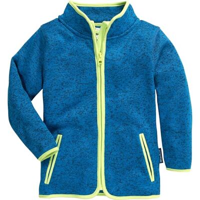 Playshoes unisex barn fleecejacka utomhus topp, blå stickad fleece, 98 Playshoes unisex barn fleecejacka utomhus topp, blå stickad fleece, 98