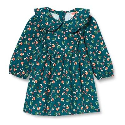 Koton Babyflicka Peter Pan Collar långärmad blomma tryckt klänning, Grön design (8 d0), 12-18 månader Koton Babyflicka Peter Pan Collar långärmad blomma tryckt klänning, Grön design (8 d0), 12-18 månader