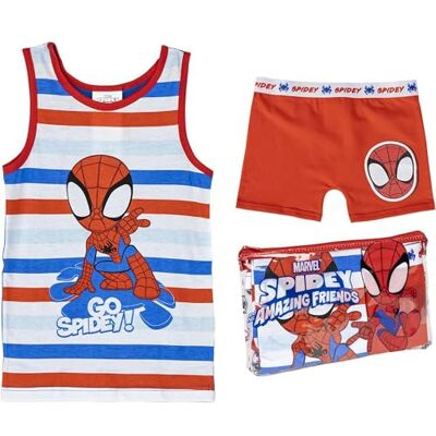 CERDÁ LIFE'S LITTLE MOMENTS Spel Spidey kort pyjamas och necessär för barn, Blå, vit och röd, 6 år CERDÁ LIFE'S LITTLE MOMENTS Spel Spidey kort pyjamas och necessär för barn, Blå, vit och röd, 6 år