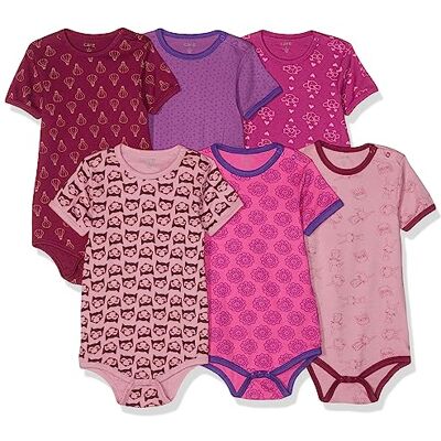 Care Baby Flicka Body SS AOP (6-pack) Bodysuit, Light rose (550), 9-12 Months Care Baby Flicka Body SS AOP (6-pack) Bodysuit, Light rose (550), 9-12 Months