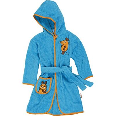Playshoes Unisex barn frottébadrock morgonrock, aquablau the mouse, 122-128 Playshoes Unisex barn frottébadrock morgonrock, aquablau the mouse, 122-128