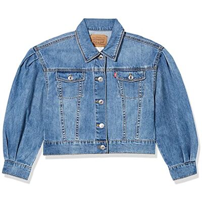 Levi's Kids Flicka Lvg överdimensionerad Pleat SLV truckr jacka, Milstolpe, 16 År Levi's Kids Flicka Lvg överdimensionerad Pleat SLV truckr jacka, Milstolpe, 16 År