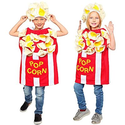 Dress Up America 1052-M/L Fun Kernel Boys and Girls Popcorn Costume for Kids Unisex, Multi-Color, 8-12 Years Dress Up America 1052-M/L Fun Kernel Boys and Girls Popcorn Costume for Kids Unisex, Multi-Color, 8-12 Years