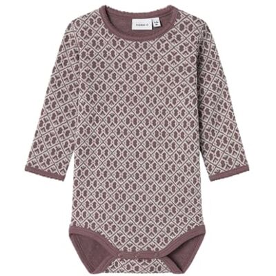 NAME IT Namn IT Nbfwupsus ull/cot Ls body, lila, 56 NAME IT Namn IT Nbfwupsus ull/cot Ls body, lila, 56