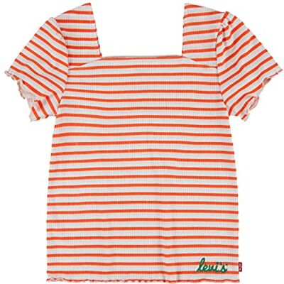 Levi's Kids ss ribbad baby t-shirt flicka 10–16 år, Het korall, 16 År Levi's Kids ss ribbad baby t-shirt flicka 10–16 år, Het korall, 16 År