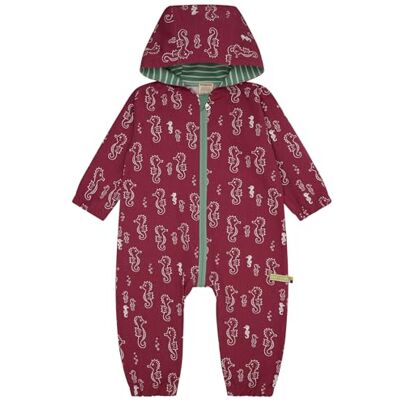 loud + proud baby-flicka utomhus, tillverkad av ekologisk bomull, GOTS certifierad jumpsuit, röd, 86-92 loud + proud baby-flicka utomhus, tillverkad av ekologisk bomull, GOTS certifierad jumpsuit, röd, 86-92