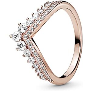 PANDORA Prinzessin-Wishbone Ring in Roségold mit 14 Karat rosévergoldete Metalllegierung und Cubic Zirkonia Steinen Timeless Collection, Größe 48 PANDORA Prinzessin-Wishbone Ring in Roségold mit 14 Karat rosévergoldete Metalllegierung und Cubic Zirkonia Steinen Timeless Collection, Größe 48