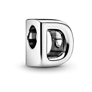 PANDORA Moments Buchstabe D wendbares Alphabet-Charm aus Sterling-Silber mit geprägten Herzen und Perlen an der Rückseite kompatibel mit Armbändern Moments Kollektion PANDORA Moments Buchstabe D wendbares Alphabet-Charm aus Sterling-Silber mit geprägten Herzen und Perlen an der Rückseite kompatibel mit Armbändern Moments Kollektion